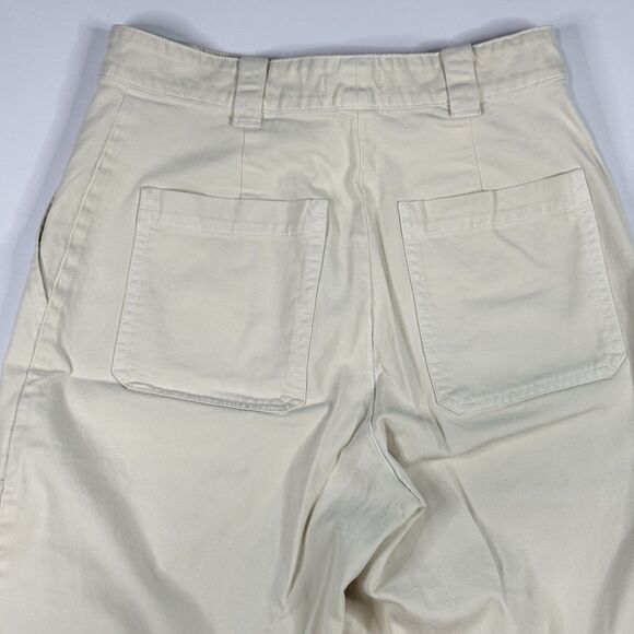A.L.C. Womens Wide Leg Ivory Denim Baggy Pants Size 2 Y2K - Picture 3 of 8